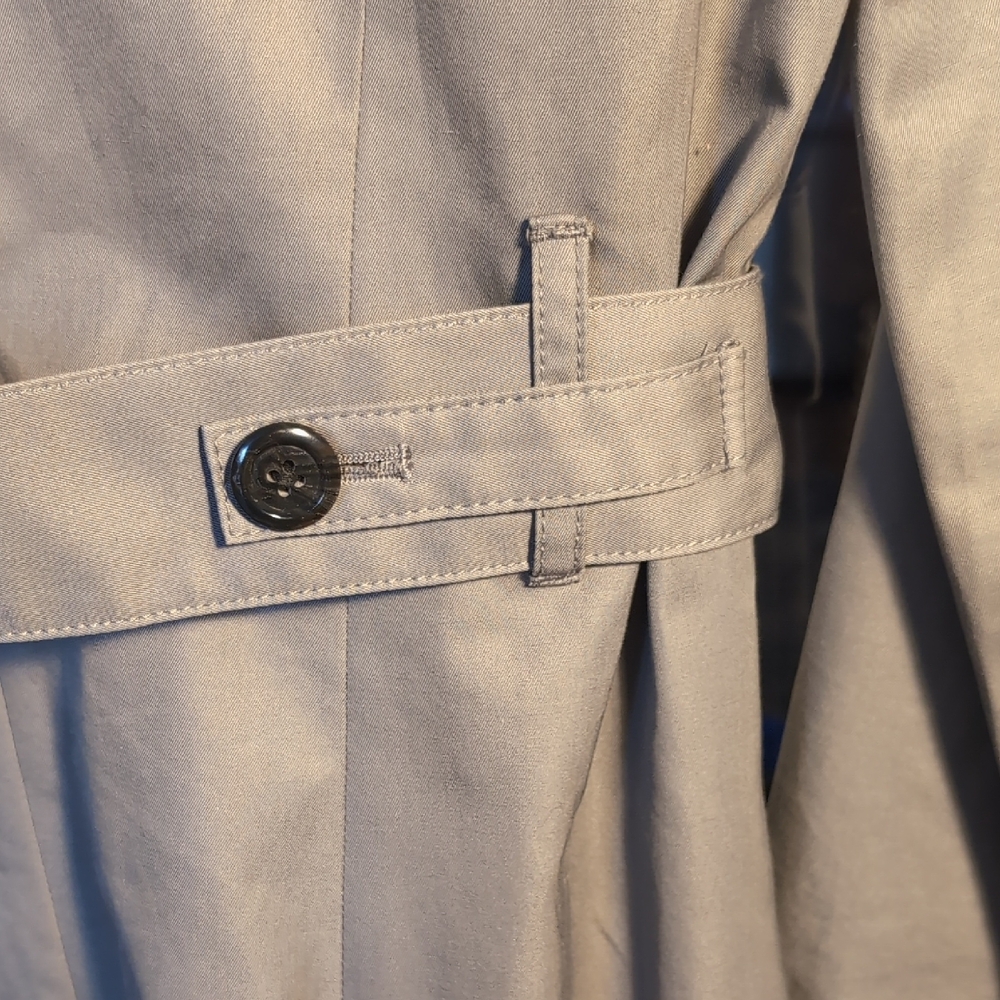 Banana Republic Gray Trench Coat Lightweight Classic - Picture 7 of 9